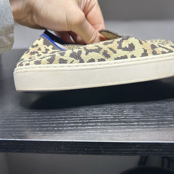 Rothy’s The Original SlipOn Sneaker Sahara Cat Leopard Cheetah Print W US 7.5 - Picture 3 of 10